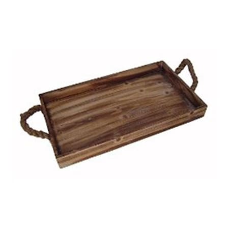 Made-To-Order Wooden Rectangular Tray With Rope Side Handles MA2546418